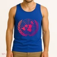 United Nations Flag Un United Nations Emblem Meaningful Gift Tank Top thumb 3