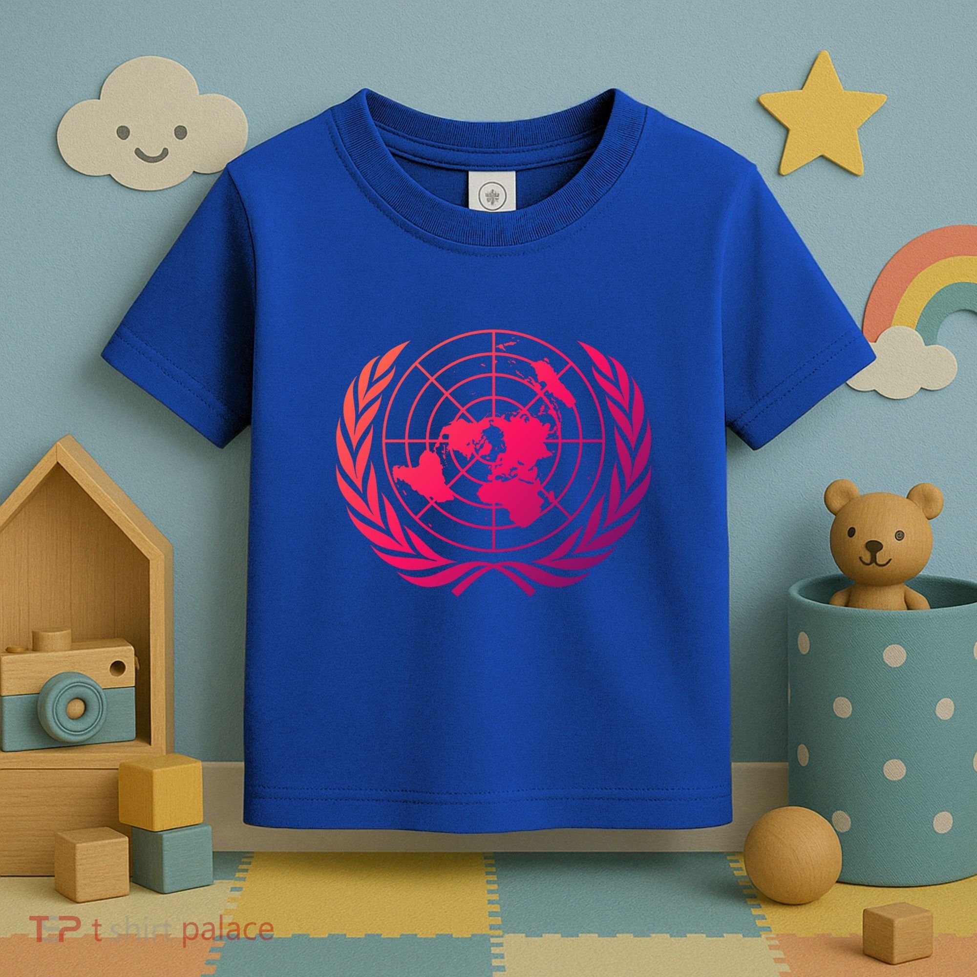 United Nations Flag Un United Nations Emblem Meaningful Gift Toddler T-Shirt