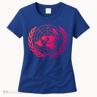 United Nations Flag Un United Nations Emblem Meaningful Gift Women's T-Shirt