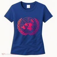 United Nations Flag Un United Nations Emblem Meaningful Gift Women's T-Shirt thumb 0