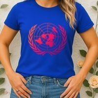 United Nations Flag Un United Nations Emblem Meaningful Gift Women's T-Shirt thumb 2