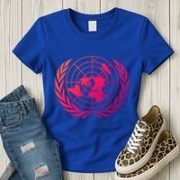 United Nations Flag Un United Nations Emblem Meaningful Gift Women's T-Shirt thumb 3