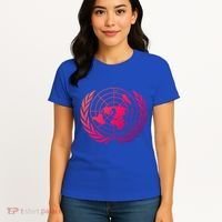 United Nations Flag Un United Nations Emblem Meaningful Gift Women's T-Shirt thumb 4
