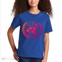 United Nations Flag Un United Nations Emblem Meaningful Gift Kids T-Shirt thumb 2