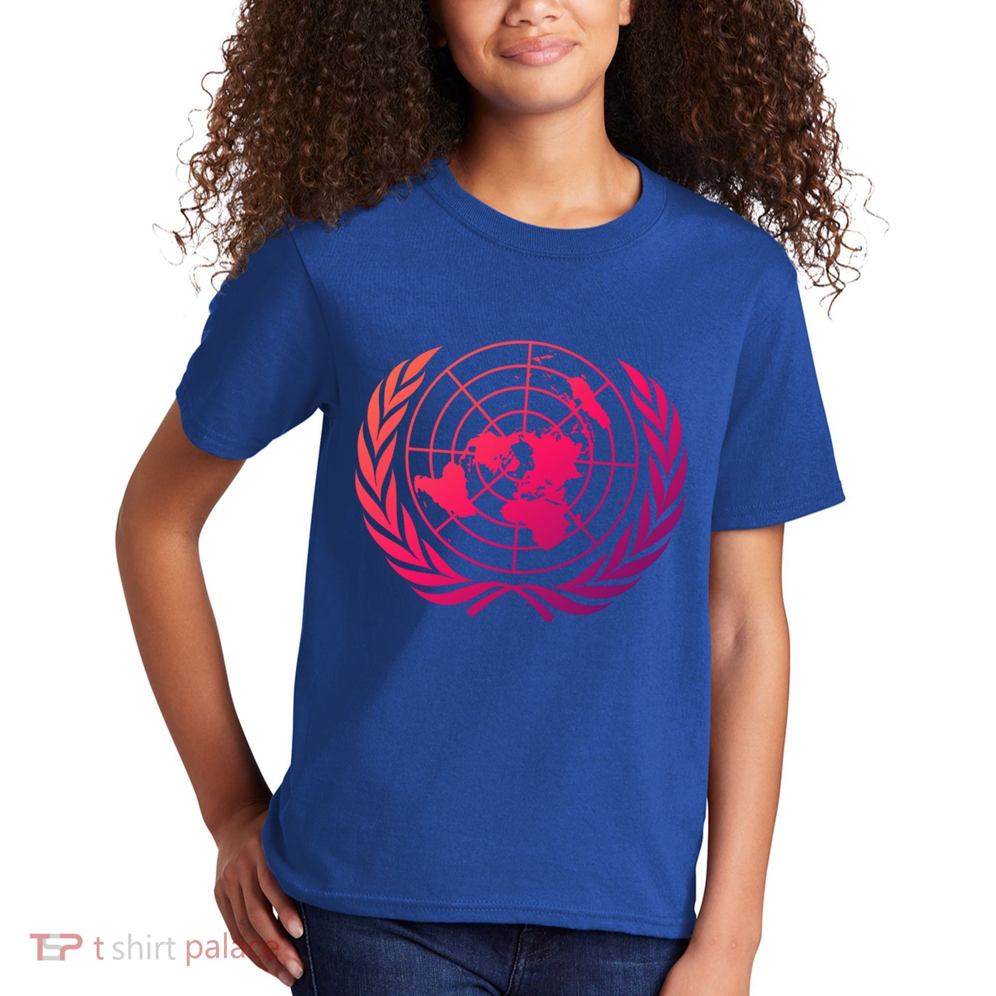 United Nations Flag Un United Nations Emblem Meaningful Gift Kids T-Shirt
