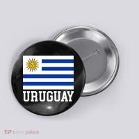 Uruguay National Flag For Proud Fans & Travelers Button thumb 0