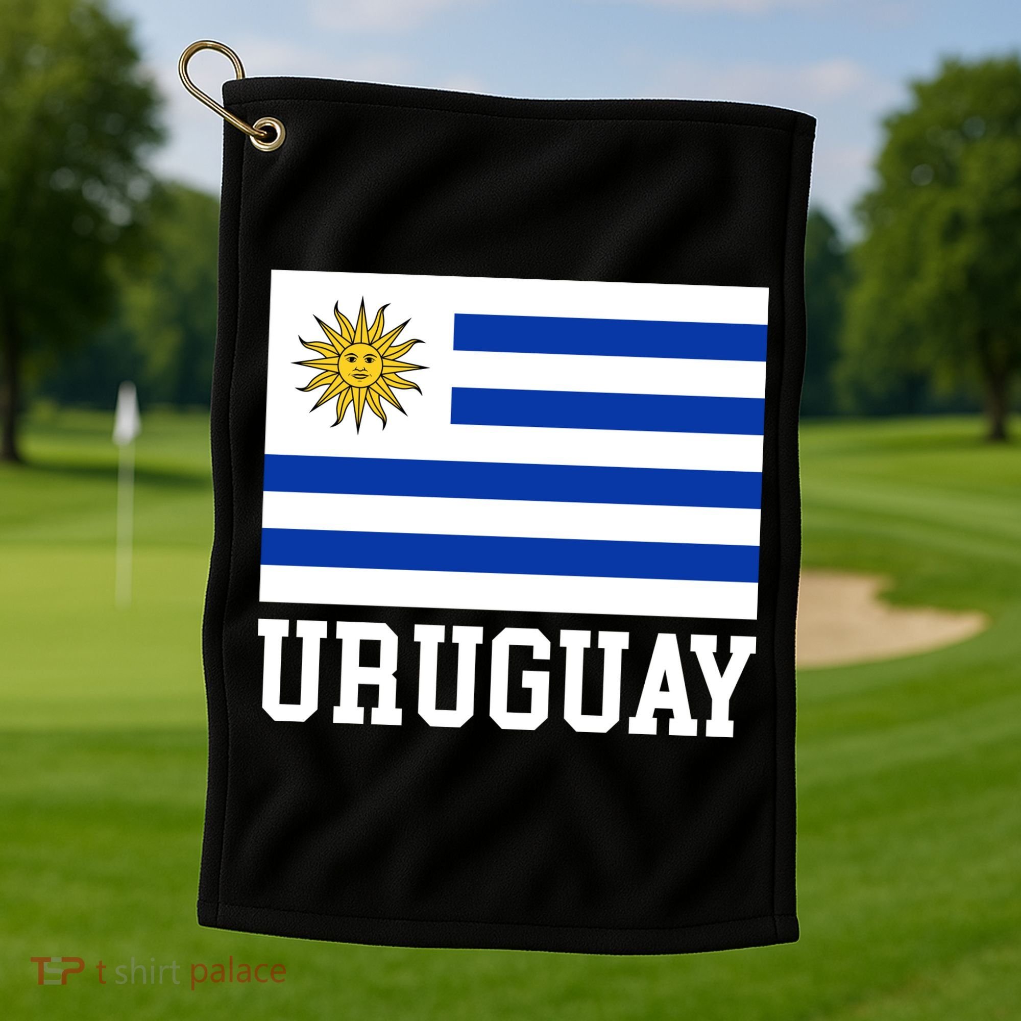 Uruguay National Flag For Proud Fans & Travelers Golf Towel
