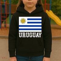 Uruguay National Flag For Proud Fans & Travelers Kids Hoodie thumb 3