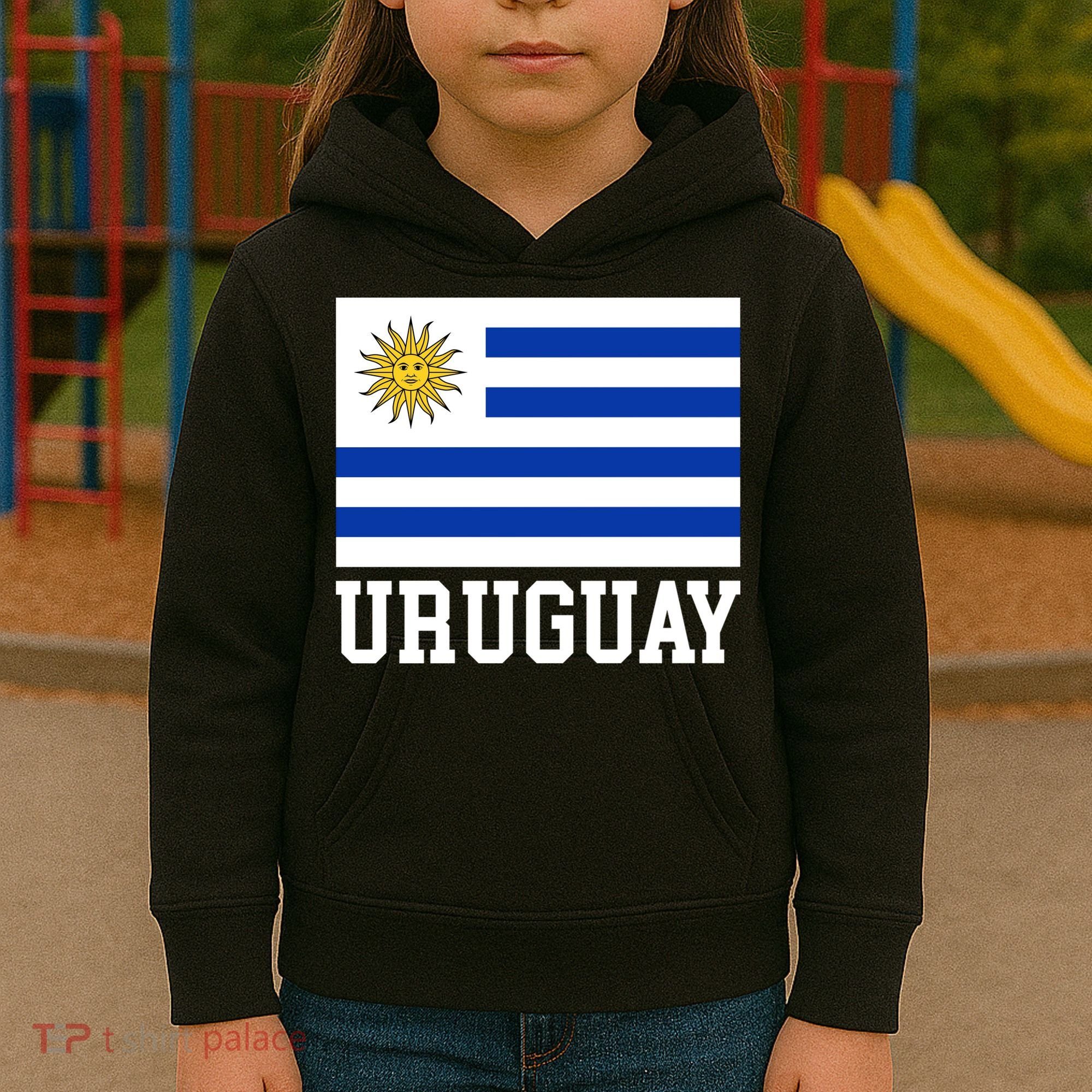 Uruguay National Flag For Proud Fans & Travelers Kids Hoodie
