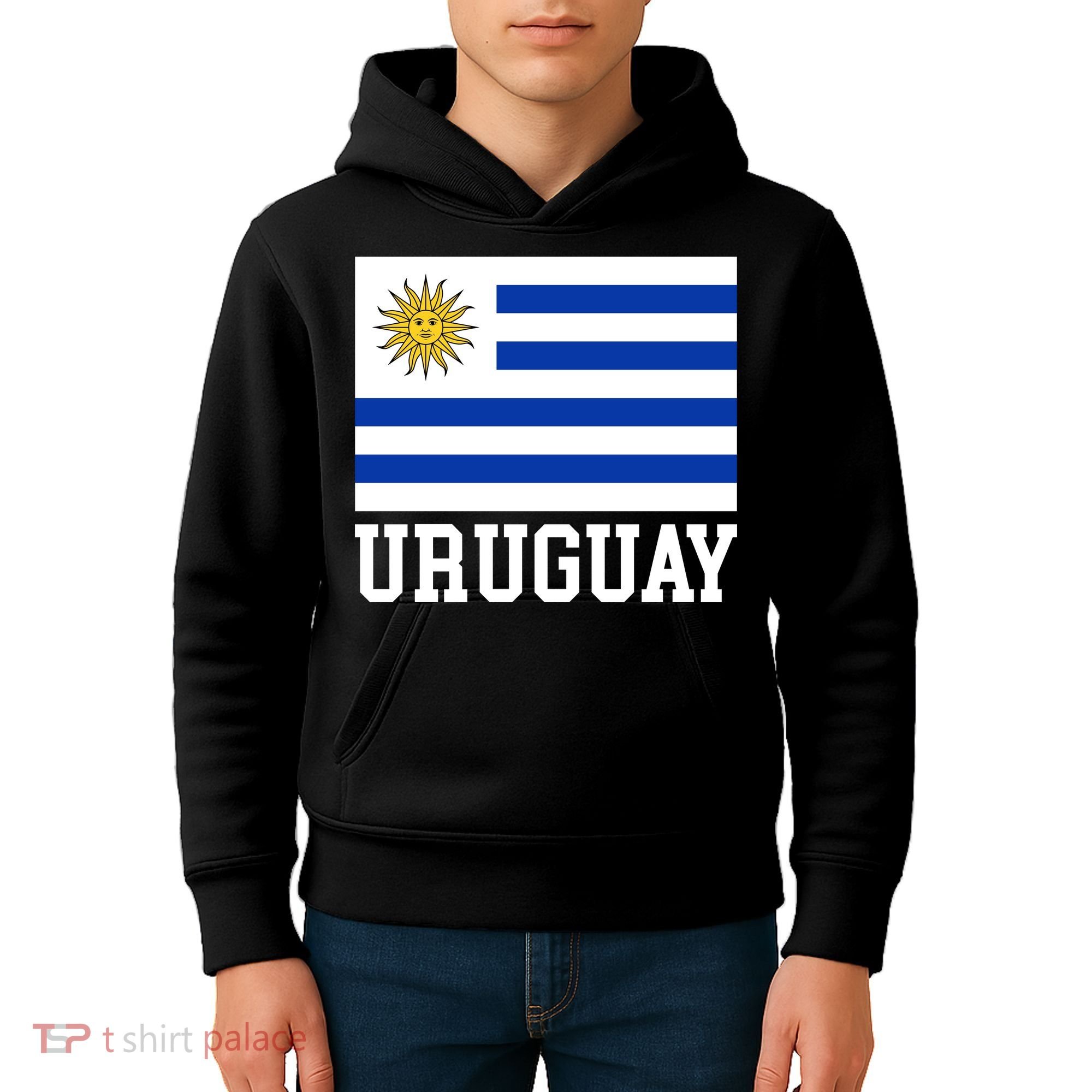 Uruguay National Flag For Proud Fans & Travelers Kids Hoodie