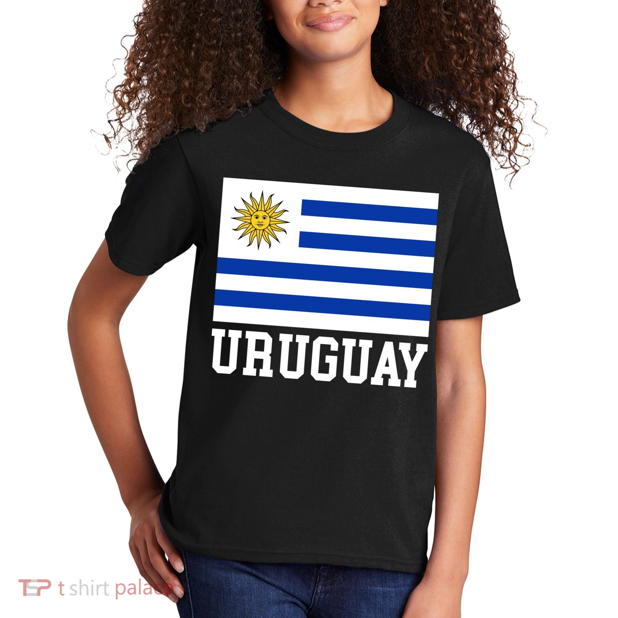 Uruguay National Flag For Proud Fans & Travelers Kids T-Shirt