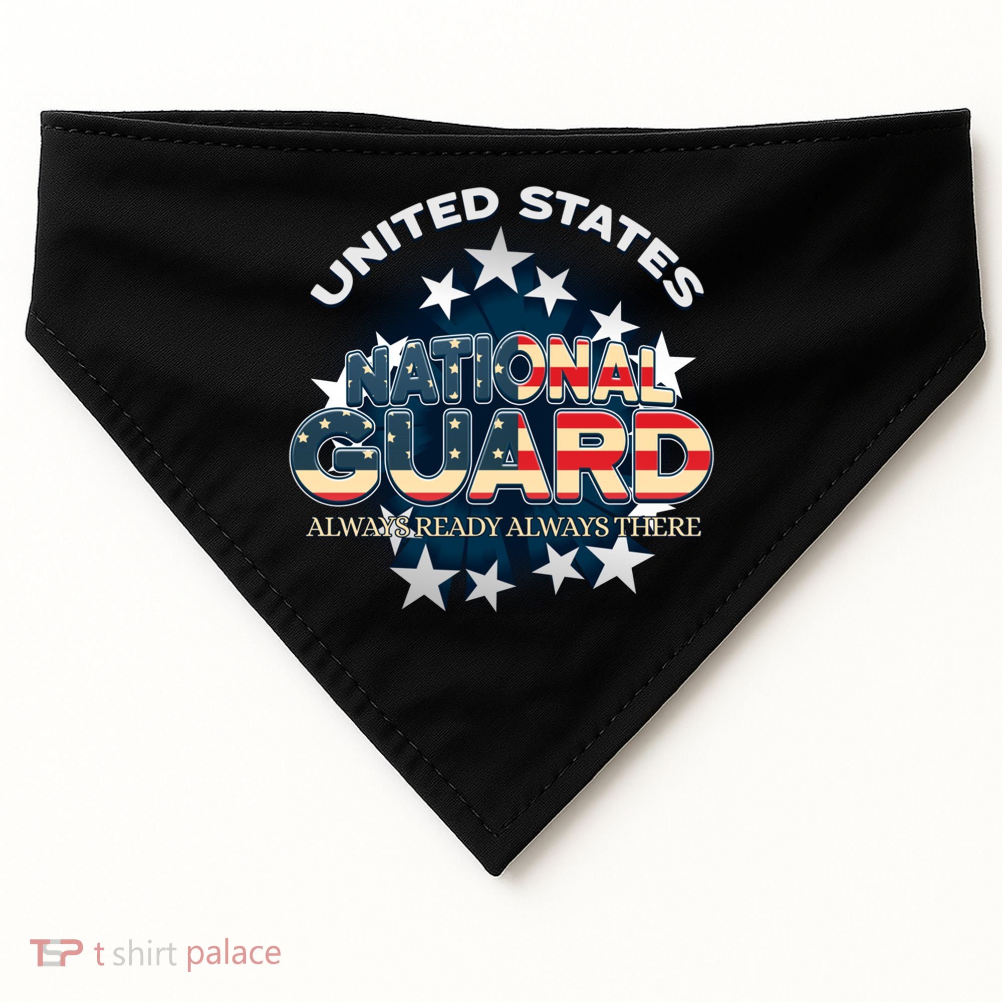 Us National Guard Always Ready Always There Army Gift USA-Made Doggie Bandana