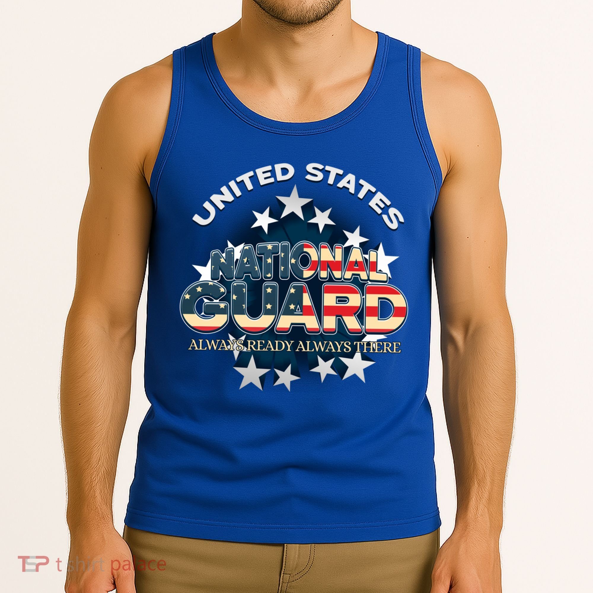 Us National Guard Always Ready Always There Army Gift Tank Top