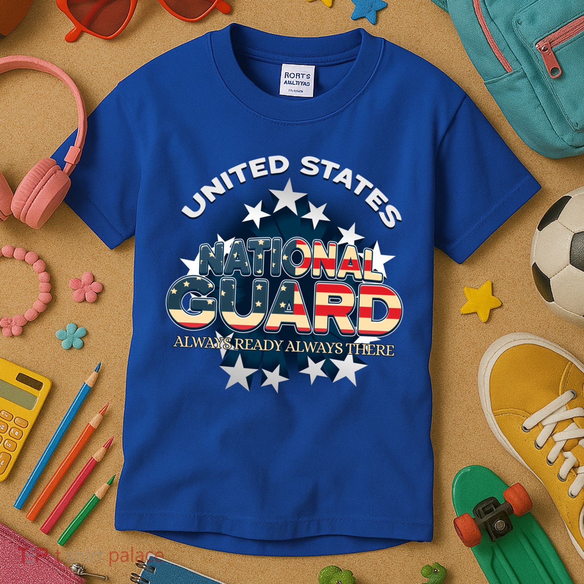 Us National Guard Always Ready Always There Army Gift Kids T-Shirt