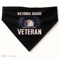 Us National Guard Veteran Eagle Usa Flag Veterans Day Funny Gift USA-Made Doggie Bandana thumb 0