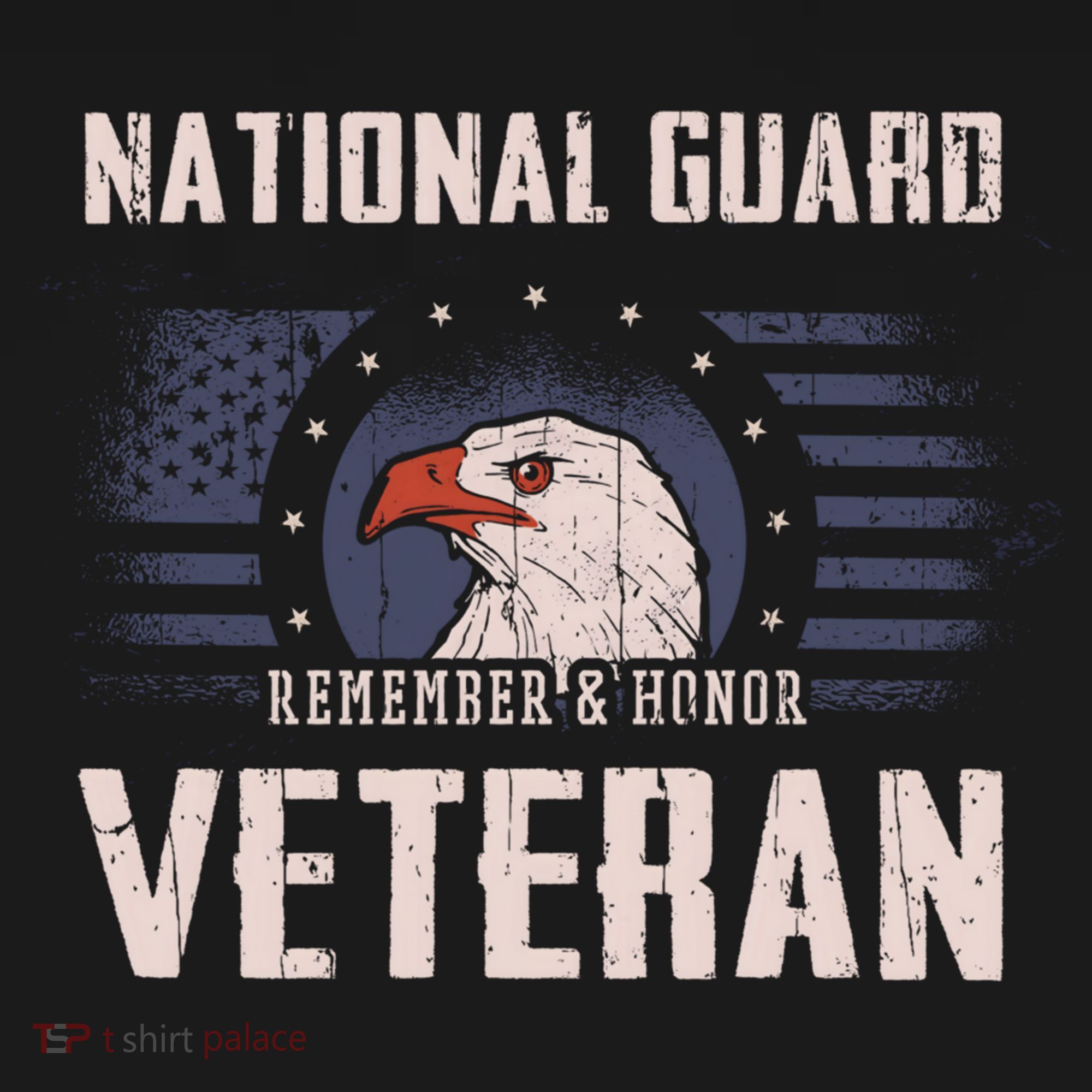 Us National Guard Veteran Eagle Usa Flag Veterans Day Funny Gift USA-Made Doggie Bandana