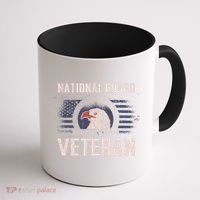 Us National Guard Veteran Eagle Usa Flag Veterans Day Funny Gift Coffee Mug thumb 1