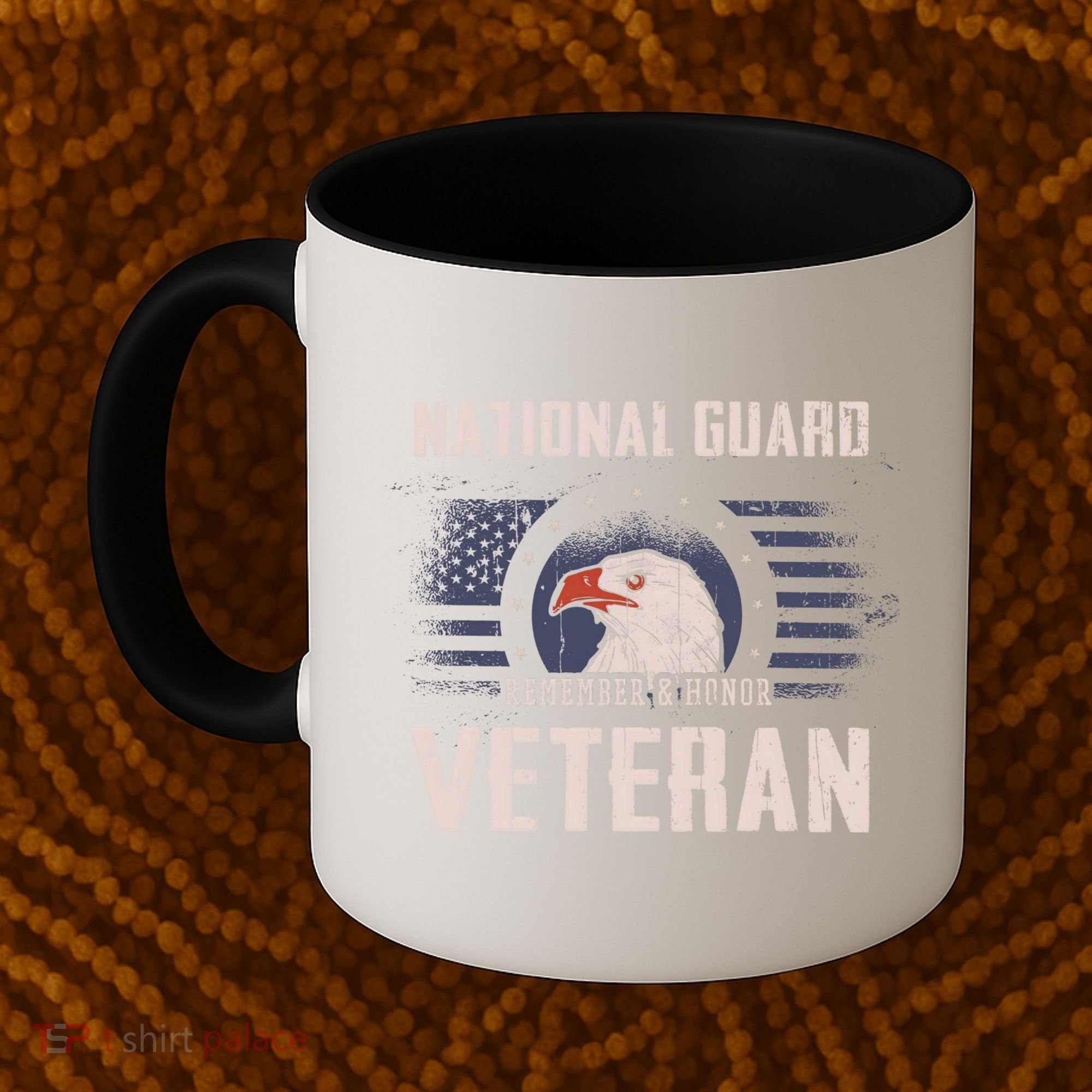 Us National Guard Veteran Eagle Usa Flag Veterans Day Funny Gift Coffee Mug