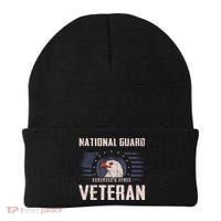 Us National Guard Veteran Eagle Usa Flag Veterans Day Funny Gift Beanie thumb 0