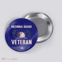 Us National Guard Veteran Eagle Usa Flag Veterans Day Funny Gift Button thumb 0