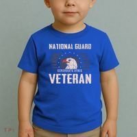 Us National Guard Veteran Eagle Usa Flag Veterans Day Funny Gift Toddler T-Shirt thumb 2