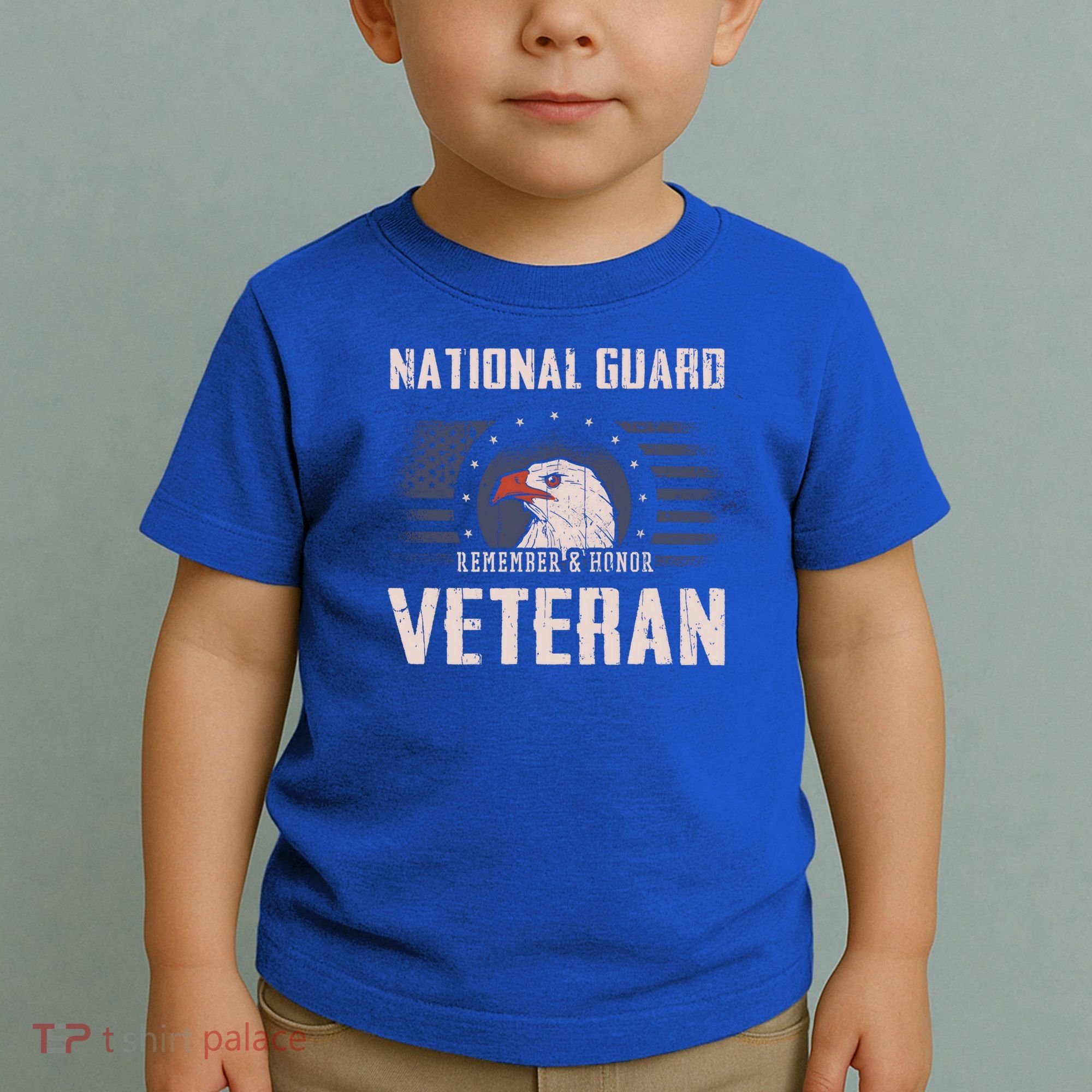 Us National Guard Veteran Eagle Usa Flag Veterans Day Funny Gift Toddler T-Shirt