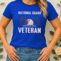 Us National Guard Veteran Eagle Usa Flag Veterans Day Funny Gift Women's T-Shirt thumb 2