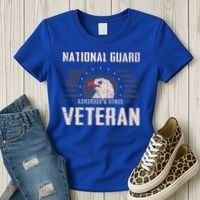Us National Guard Veteran Eagle Usa Flag Veterans Day Funny Gift Women's T-Shirt thumb 3