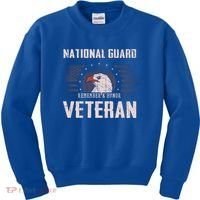Us National Guard Veteran Eagle Usa Flag Veterans Day Funny Gift Kids Sweatshirt thumb 0