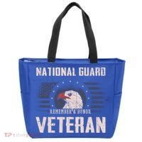 Us National Guard Veteran Eagle Usa Flag Veterans Day Funny Gift Tote Bag thumb 0