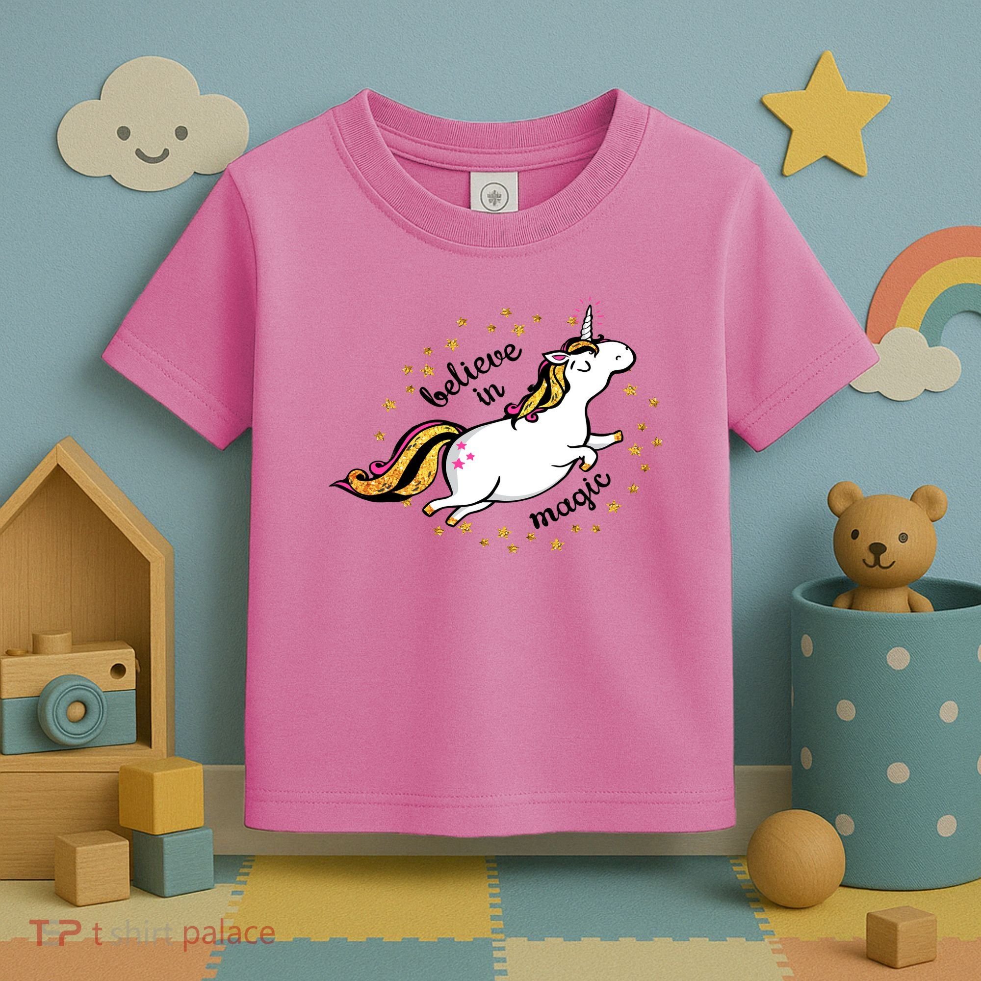 Unicorn Believe In Magic Toddler T-Shirt