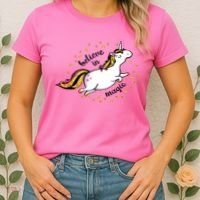 Unicorn Believe In Magic Women's T-Shirt thumb 2