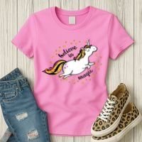 Unicorn Believe In Magic Women's T-Shirt thumb 3