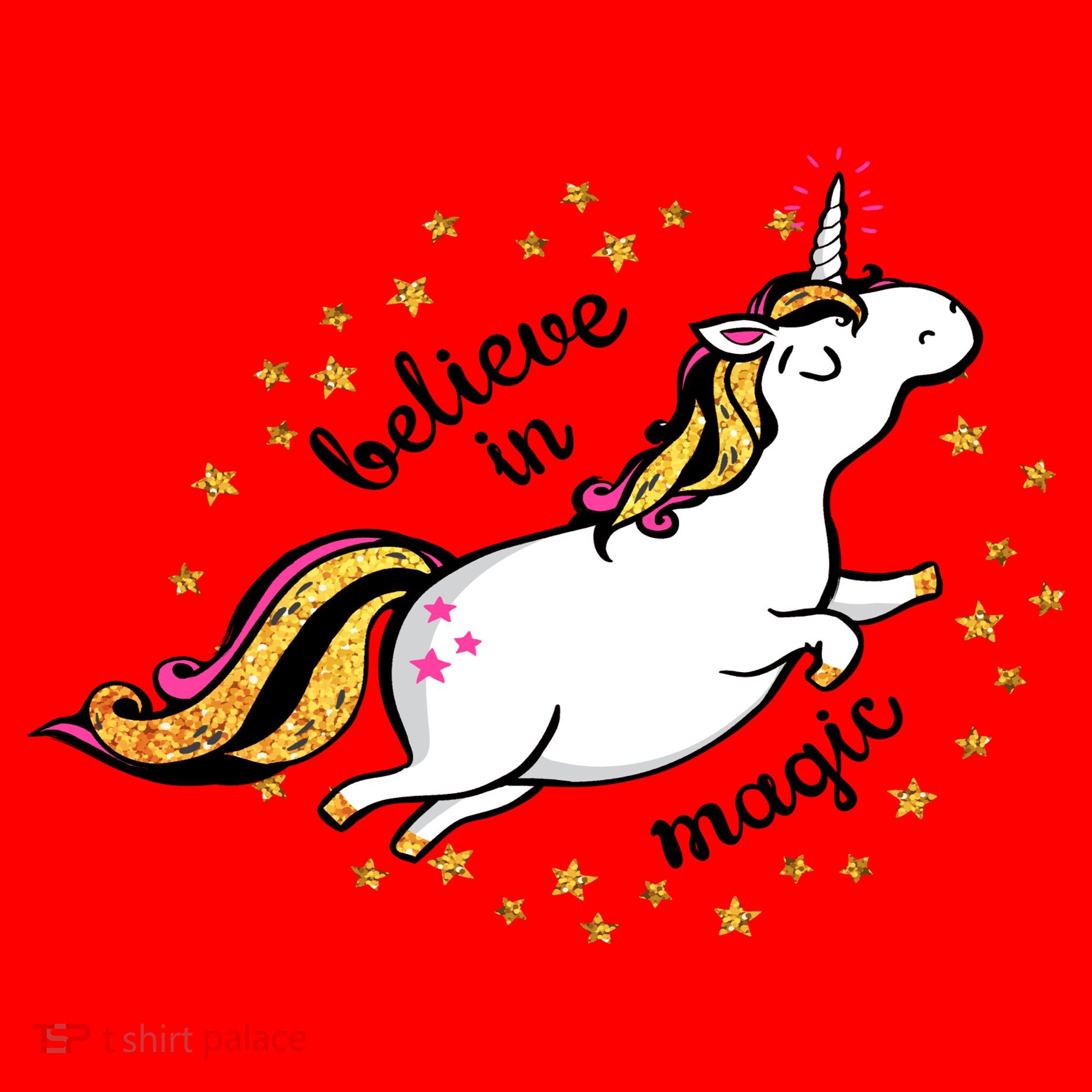 Unicorn Believe In Magic Santa Hat