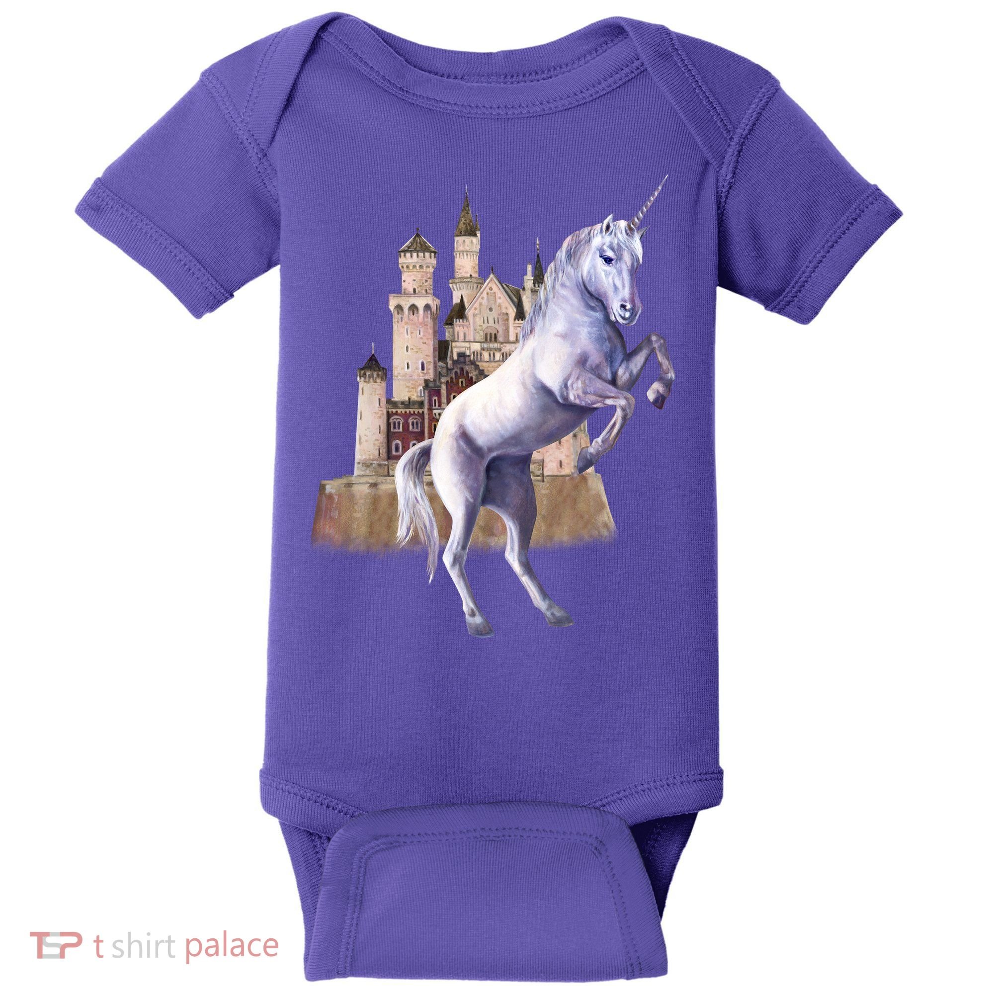 Unicorn Castle Baby Bodysuit