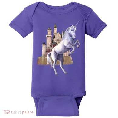 Unicorn Castle Baby Bodysuit