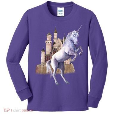 Unicorn Castle Kids Long Sleeve Shirt