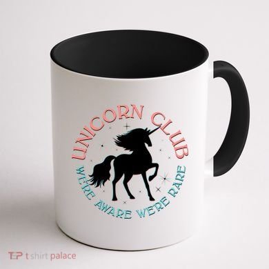 Unicorn Club We're Aware We're Rare Coffee Mug back