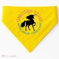 Unicorn Club We're Aware We're Rare USA-Made Doggie Bandana thumb 0