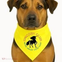 Unicorn Club We're Aware We're Rare USA-Made Doggie Bandana thumb 1