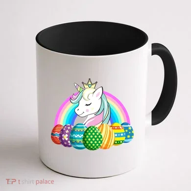 Unicorn Easter Eggs Coffee Mug back