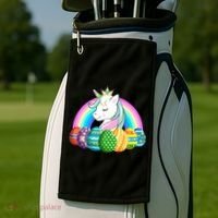 Unicorn Easter Eggs Golf Towel thumb 2