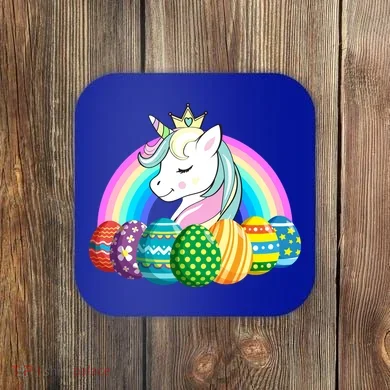 Unicorn Easter Eggs Coaster
