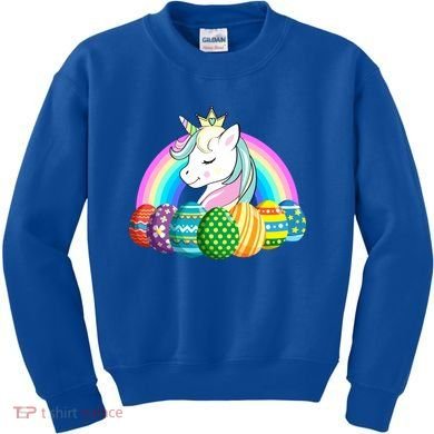 Unicorn Easter Eggs Kids Sweatshirt