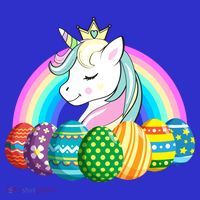Unicorn Easter Eggs Kids Sweatshirt thumb 2