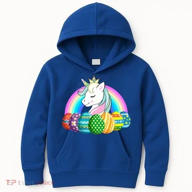 Unicorn Easter Eggs Kids Hoodie