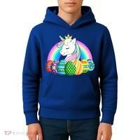 Unicorn Easter Eggs Kids Hoodie thumb 4
