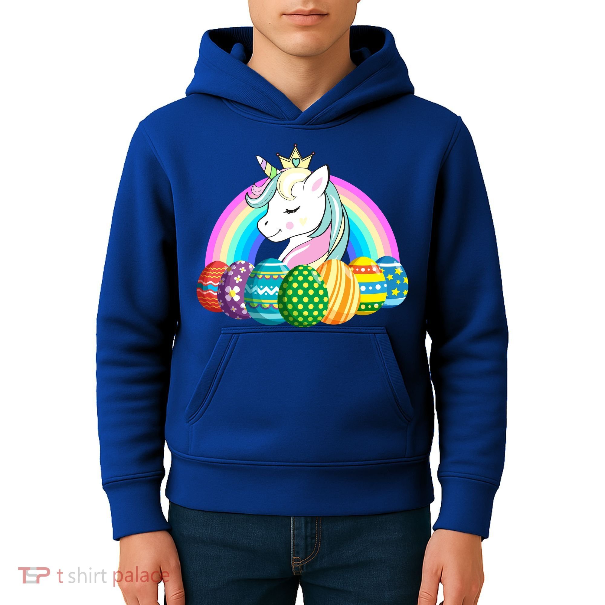 Unicorn Easter Eggs Kids Hoodie