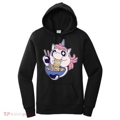 Unicorn Eating Ramen Noodles Women's Hoodie