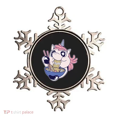Unicorn Eating Ramen Noodles Ornament